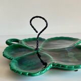 Vintage Glazed Ceramic Barbotine Dish