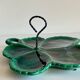 Vintage Glazed Ceramic Barbotine Dish