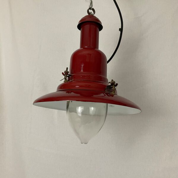 Suspension uccello rouge style lampe pecheur
