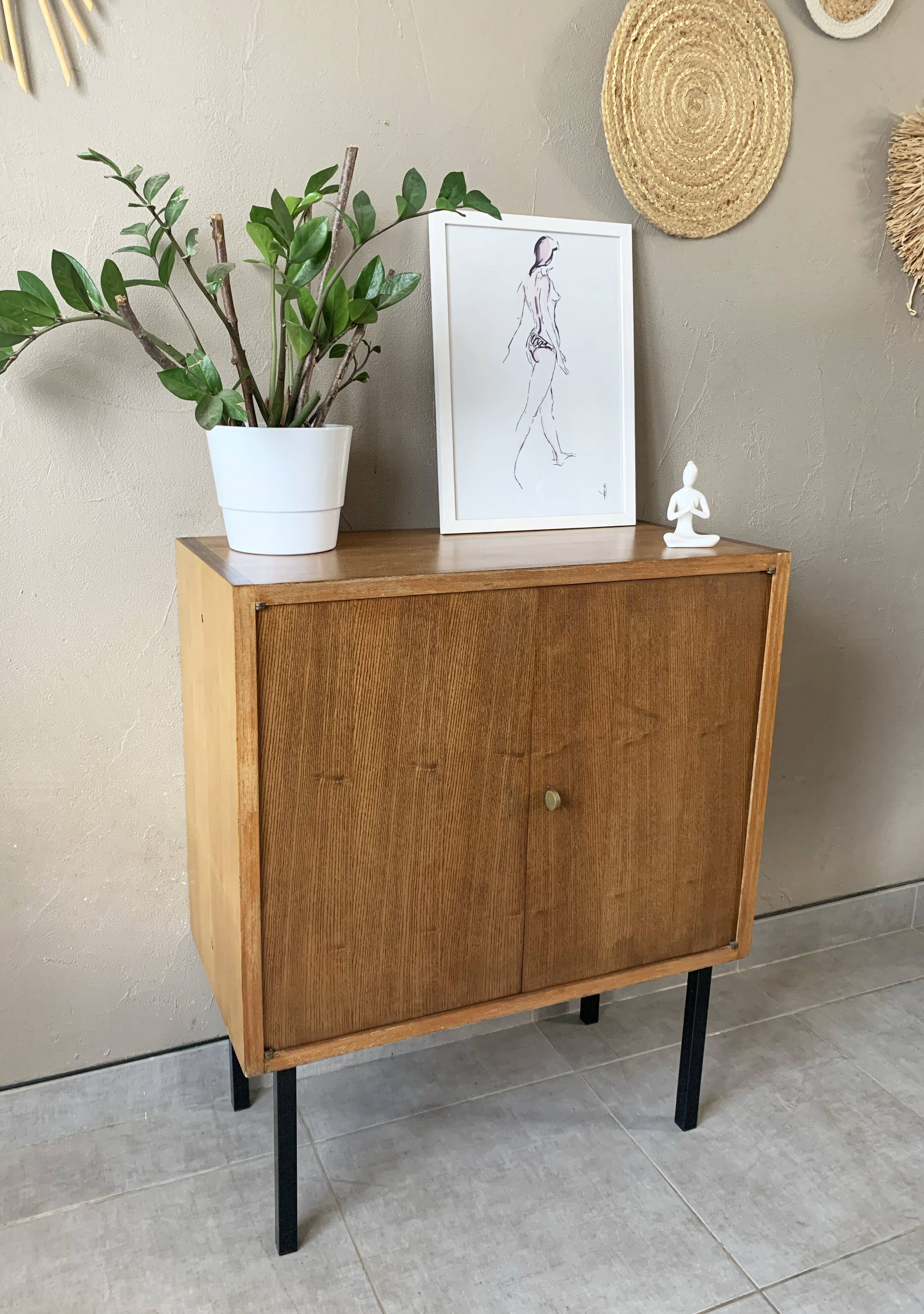 Vintage Scandinavian sideboard 2 modules in oak, 1960s