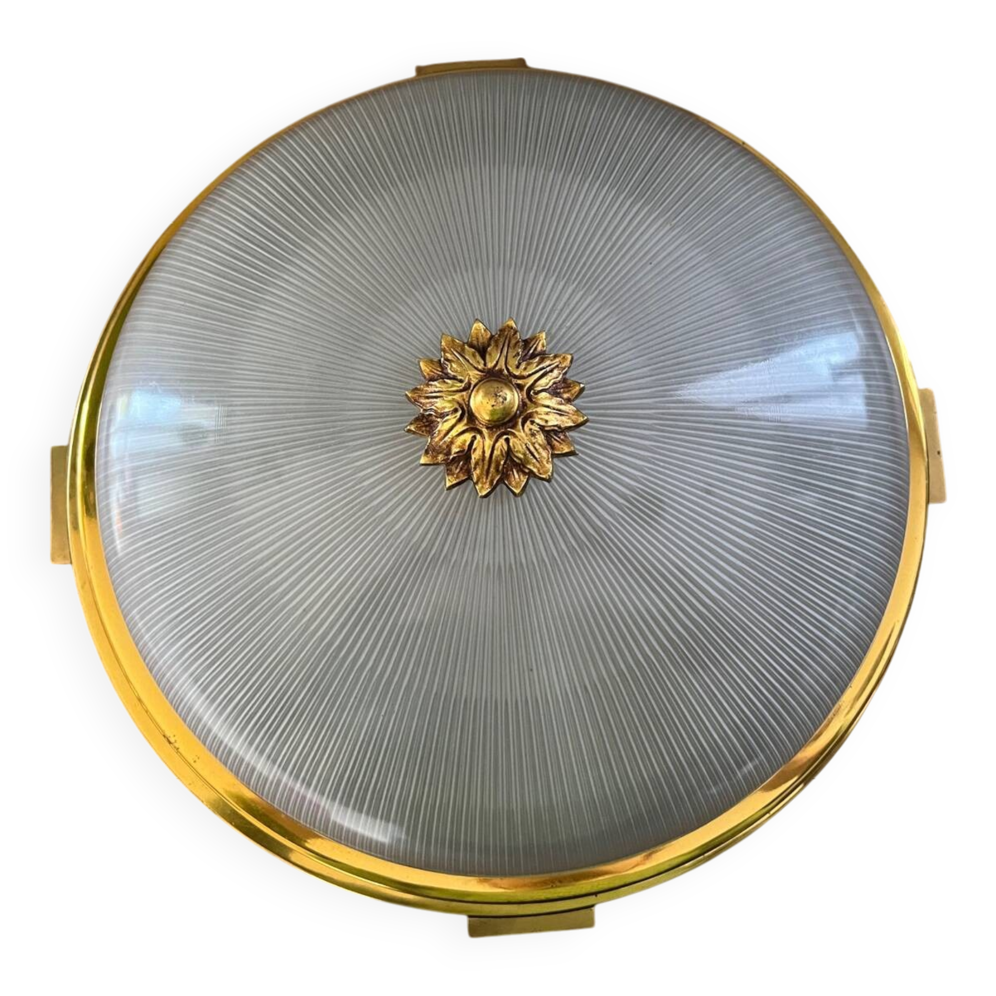 Gilded bronze and glass ceiling light