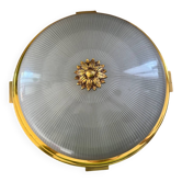 Gilded bronze and glass ceiling light
