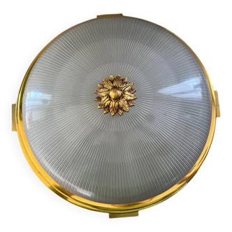 Gilded bronze and glass ceiling light