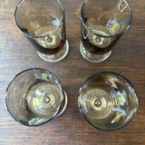Set of 4 Luminarc vintage stemmed glasses, Sweden model