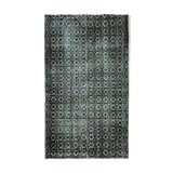 Handwoven overdyed turkish 1970s 138 cm x 233 cm black carpet