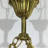 Bronze And Glass Paste Pendant Lamp