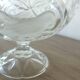 Crystal footed bowl with bird decoration – Art Deco style – H 19 cm
