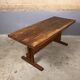 Oak dining table with 2 benches Minimalist Brutalist Wabi Sabi