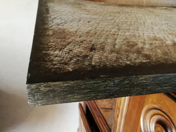 Console empire en noyer et marbre