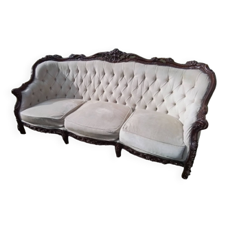 Baroque Rococo style 3-seater bench