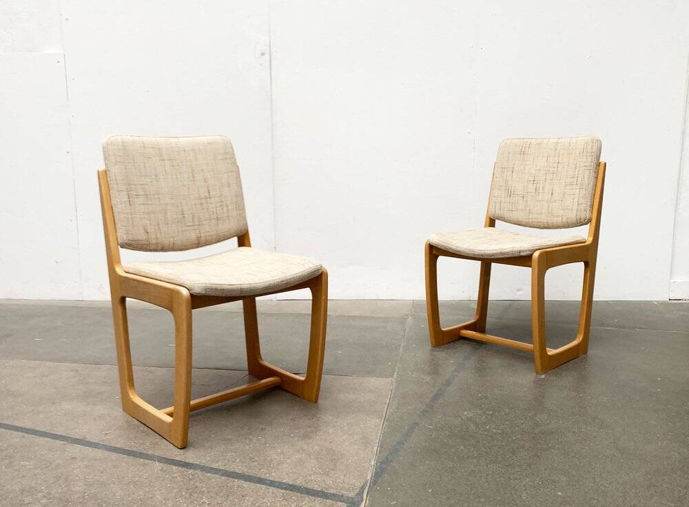 Set of German sled chairs from the mid-century, 1960s.