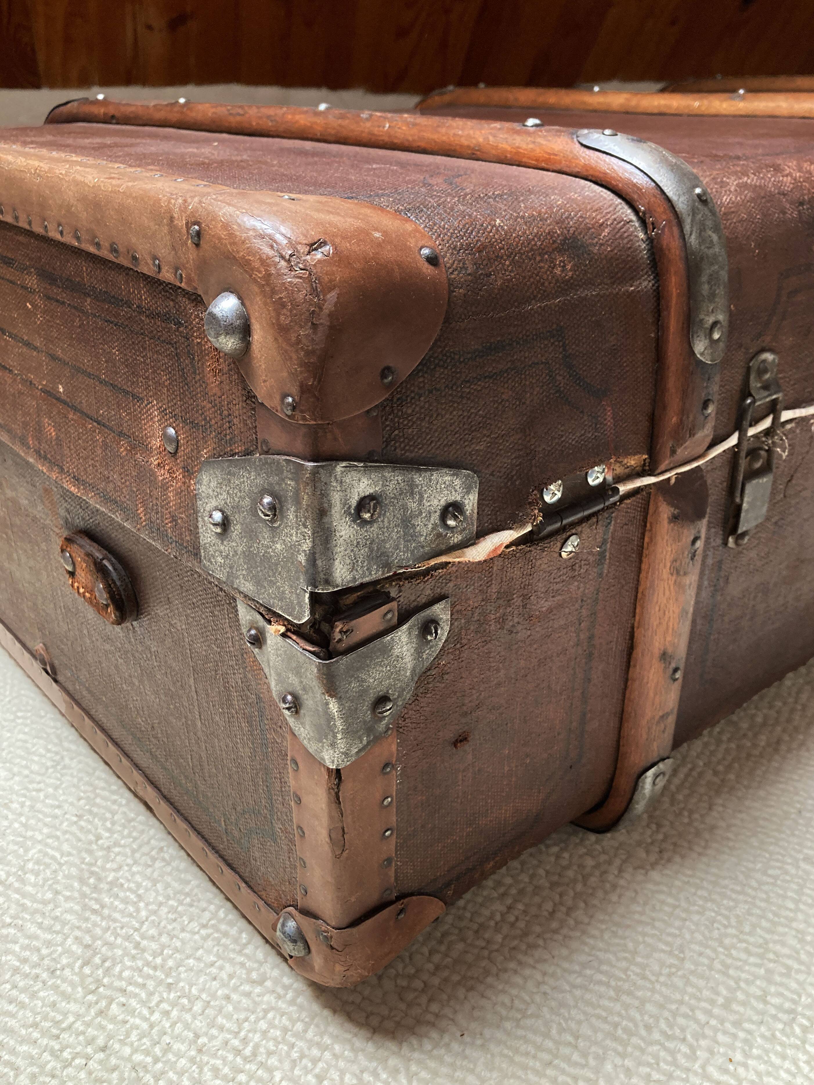 Antique travel trunk