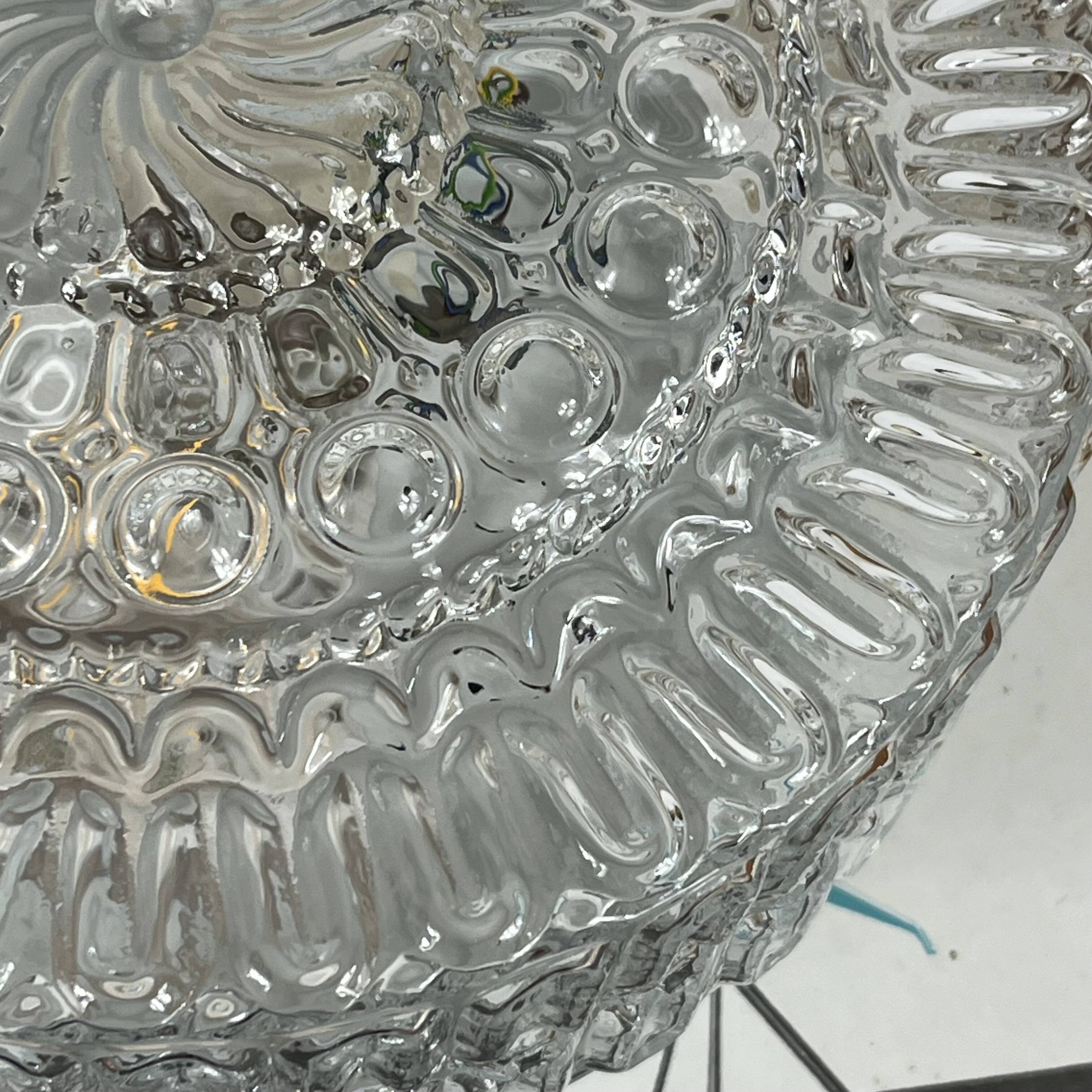 Round wall light ceiling fixture transparent glass vintage antique lamp