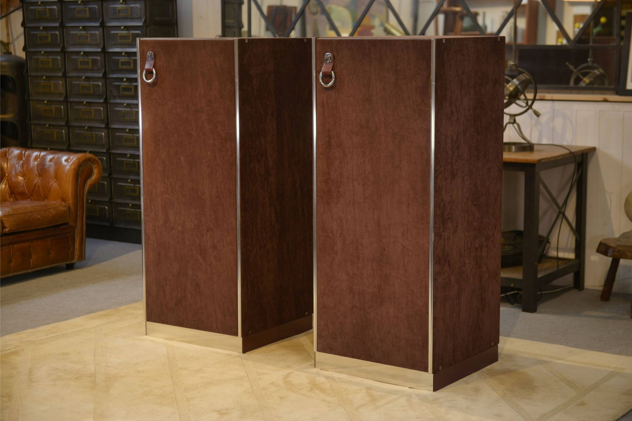 Pair of cabinets by Guido Faleschini produced by Mariani for Hermès 1970s
