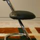 Cobra chairs in steel and black leather by Giotto Stoppino, 1970s, set of 5.