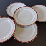 Set of porcelain plates from Chastagner et Cie in good condition.