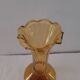 Vintage blown amber glass vase – corolla style