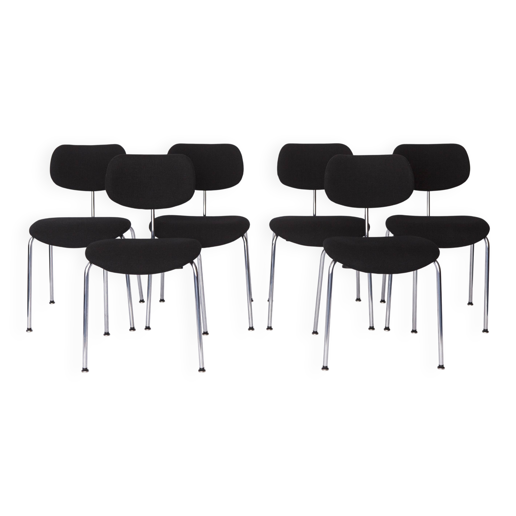 Lot de 6 chaises Egon Eiermann SE 68 par Wilde + Spieth | Vintage Allemagne