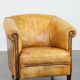 Cow leather English style club chair