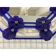 Venetian octagonal blue floreal hand-carving mirror in murano glass style