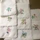 8 hand-embroidered napkins
