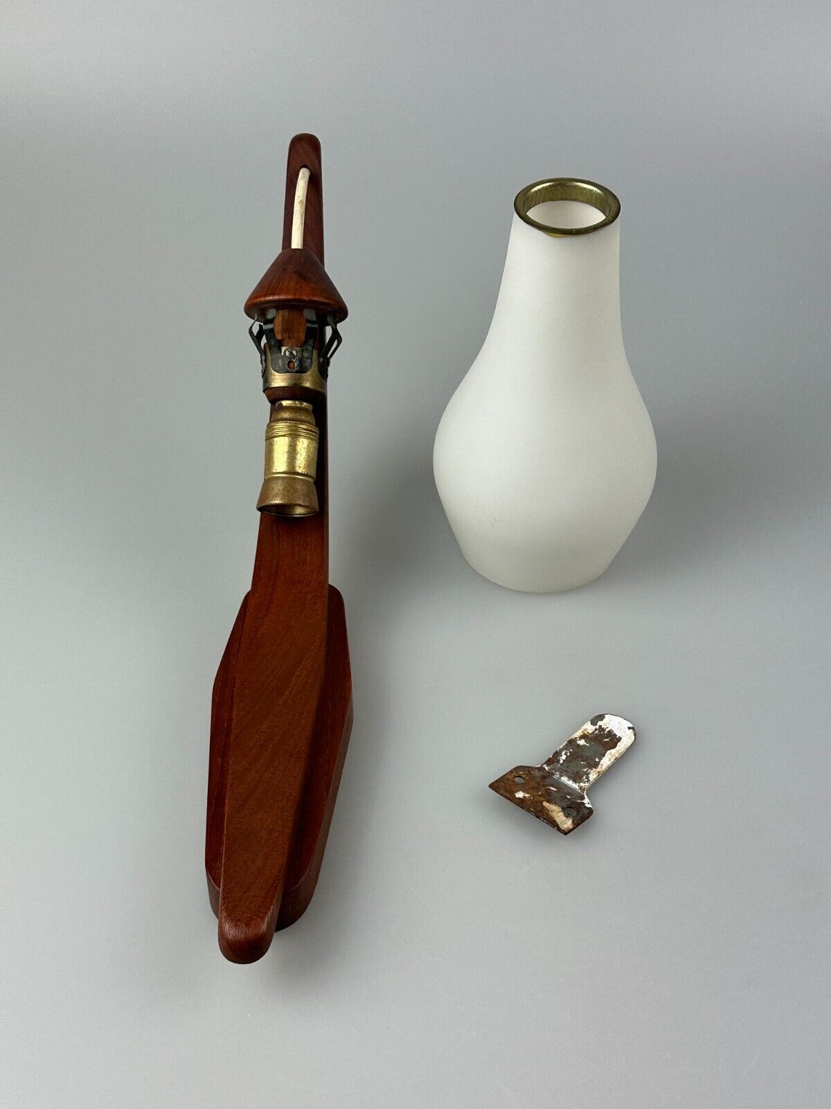 60s 70s lamp teak light wall lamp Uno & Östen Kristiansson for Luxus