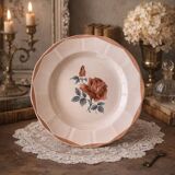 Large antique serving dish in Sarreguemines earthenware.