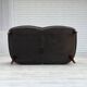 1960s, Scandinavian sofa in black furniture leather.