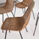 Set of 4 wicker and iron chairs