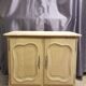 Old 2-door chest of drawers in air-coated oak, to be painted or varnished.