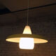 Granite metal & opaline hanging lamp 1950