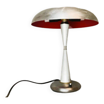 Lampe de bureau de table champignon en aluminium milieu du siècle