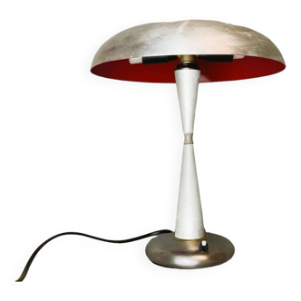 Lampe de bureau de table champignon en aluminium milieu du siècle