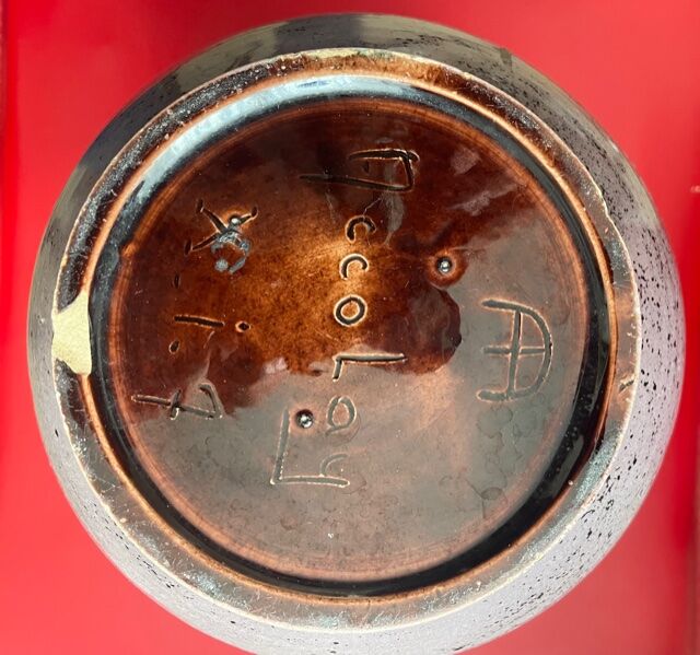 Vase Accolay 1960 ceramic