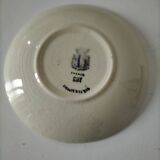 Rare assiette Gien modèle Guy – décor bleu peint à la main - fin 19ème