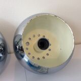 Pair of stainless steel ball globes