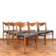 Mid-Century Danish Teak and Leather Dining Chairs by Arne Wahl Iversen for Glyngøre Stolefabrik, 196