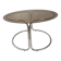 ​Table à manger en métal chromé et verre fumé