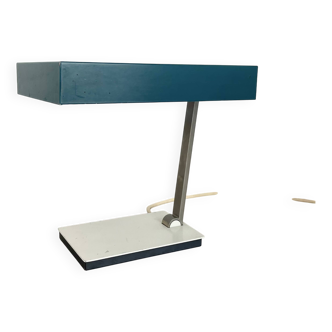 Modernist green Cubic Sputnik Table Light Kaiser Leuchten Lights, 1970s Ger