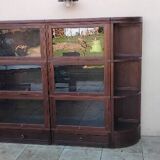 Large modular vintage display cabinet pierre cruiege for martin du