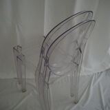 Pair of stackable chairs Victoria Ghost by Philippe Starck, Kartell