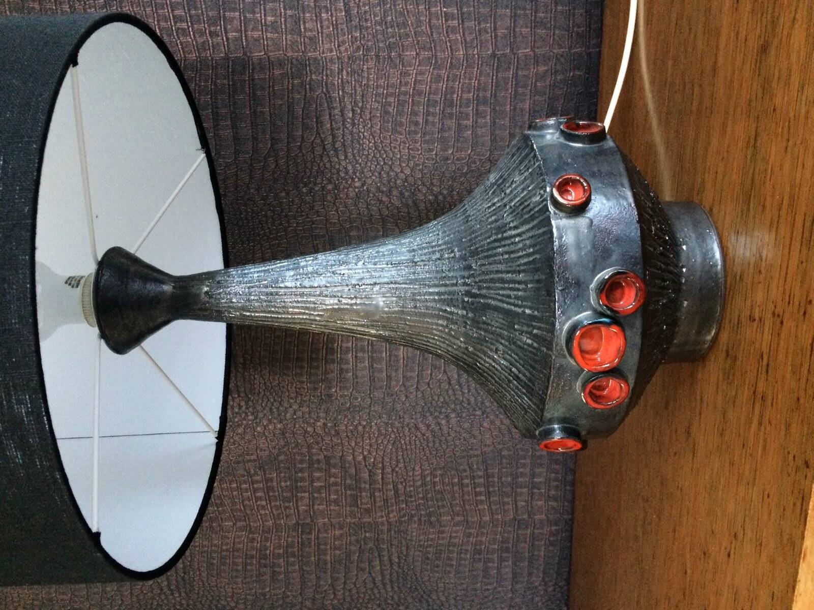 Belgian Art Pottery Table Lamp by Rogier Vandeweghe for Perignem, 1960s