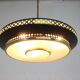 1960s black and gold UFO pendant , Czechoslovakia