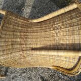 Pair of rattan armchairs