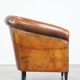 Fauteuil club vintage en cuir de mouton