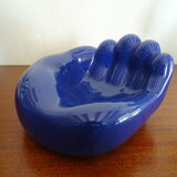 Empty hand pocket giant ceramic blue vintage