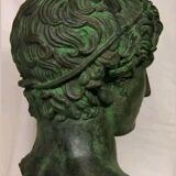 bust Apollo Greco Roman magnificent patina ancient bronze