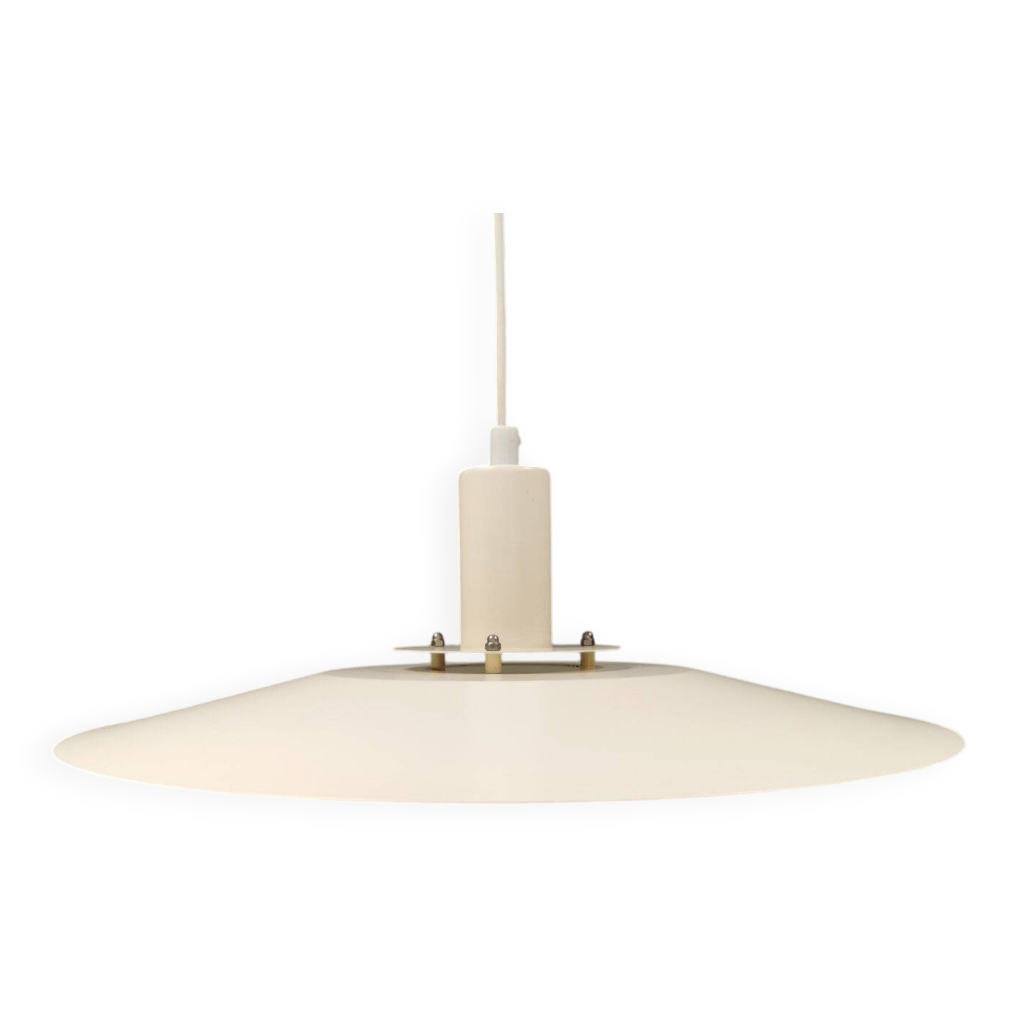 White slim hanging lamp from the Danish lamp produced by Lyfa, 1980s