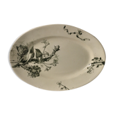 Oval dish in new iron earth depot