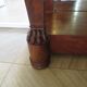 Empire/Restoration style console table with scrolled ends, mirrored back, and claw feet.